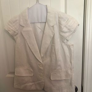 Worthington size large white linen crop jacket